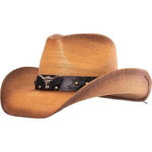 PUNCH Western Outback Cowboy Hat Men's Women's Style Classic Straw Western